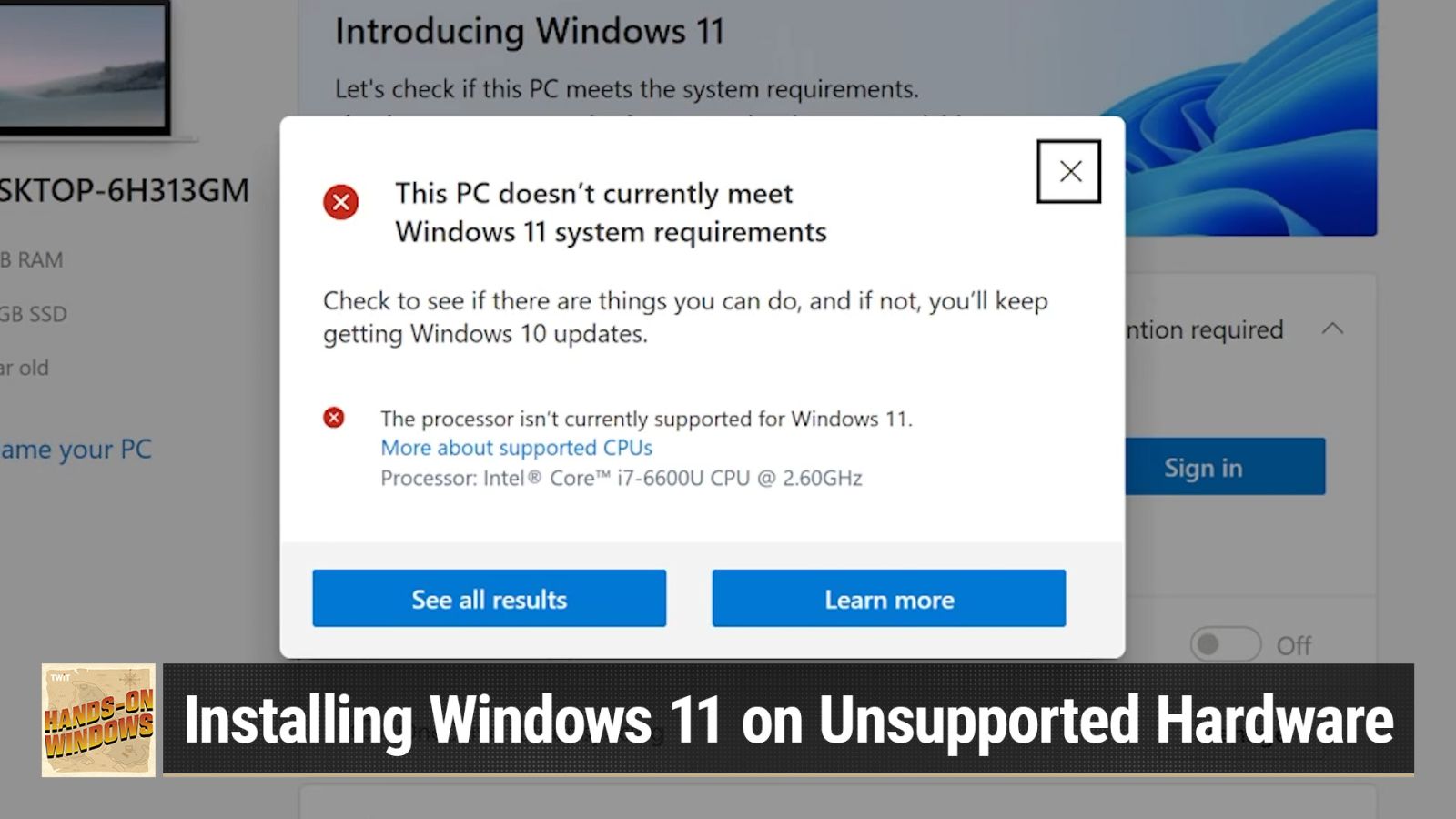 Installing Windows 11 on Unsupported Hardware