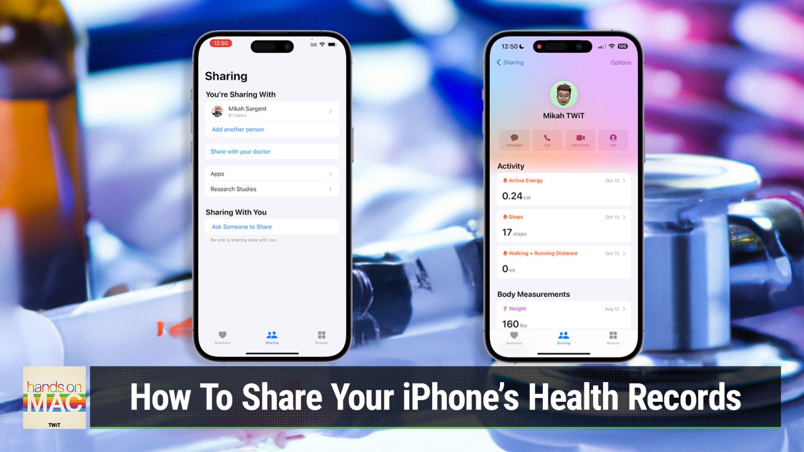 View Shared Health Data in the Health App for iOS