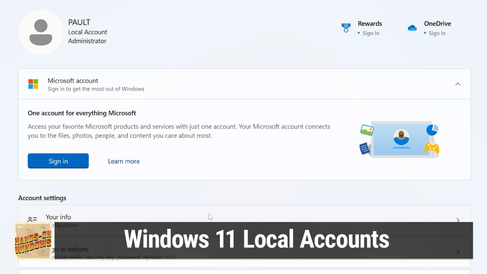 Windows offline accounts