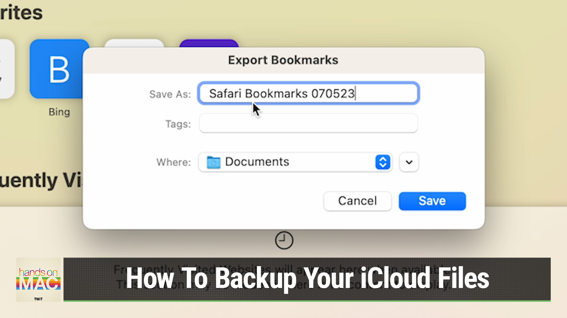 Archive Bookmarks, Contacts, Calendars, Reminders, Notes, Voice Memos