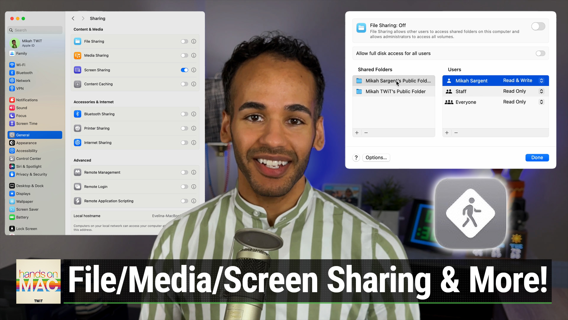 Network Sharing Settings in macOS (Hands-On Mac #131)