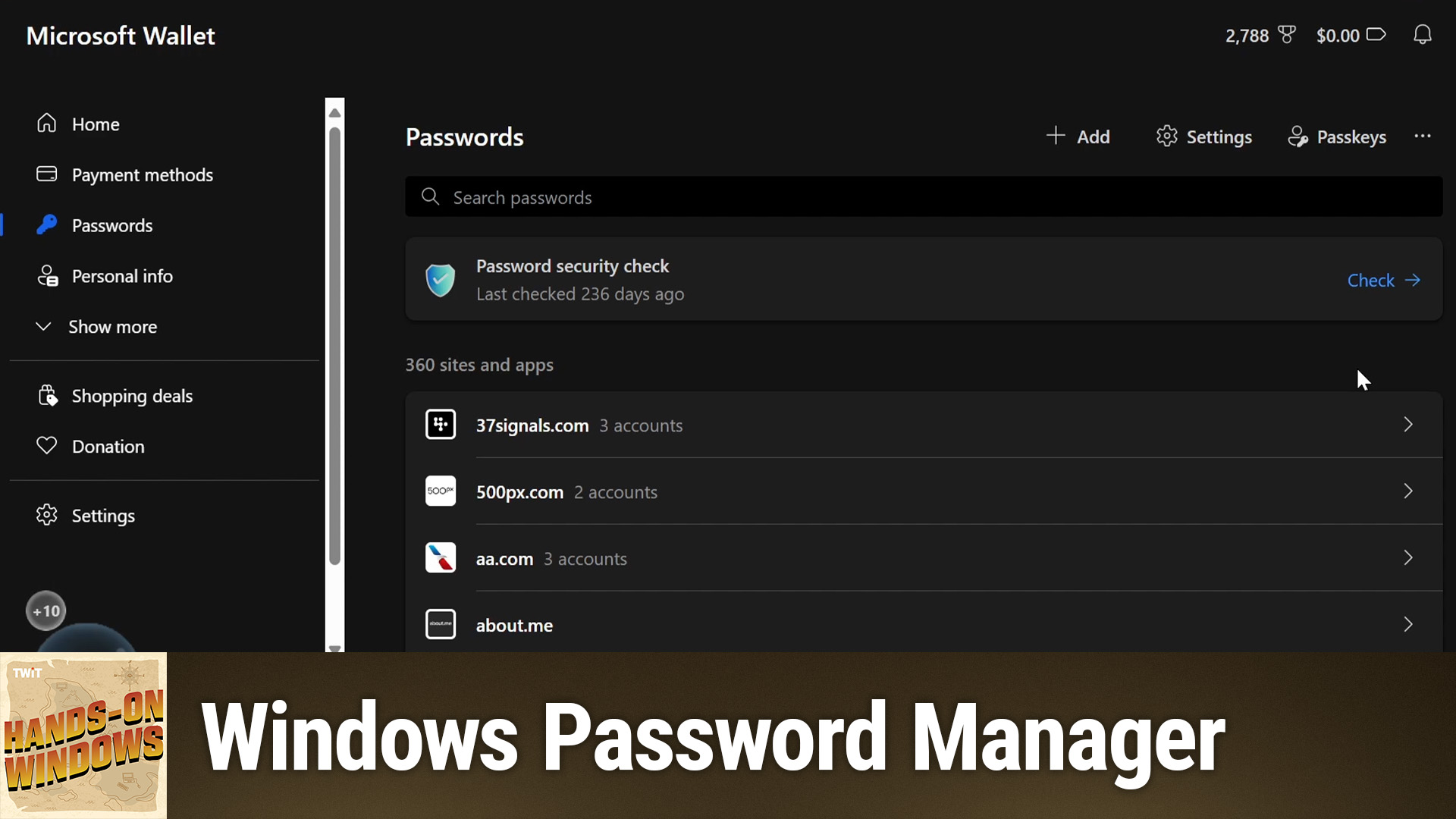 Hands-On Windows: Windows Password Manager