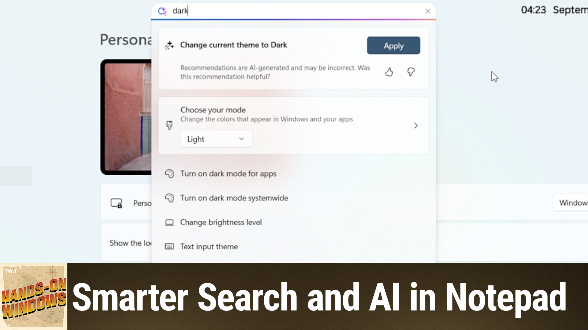 Hands-On Windows: Smarter Search and AI in Notepad