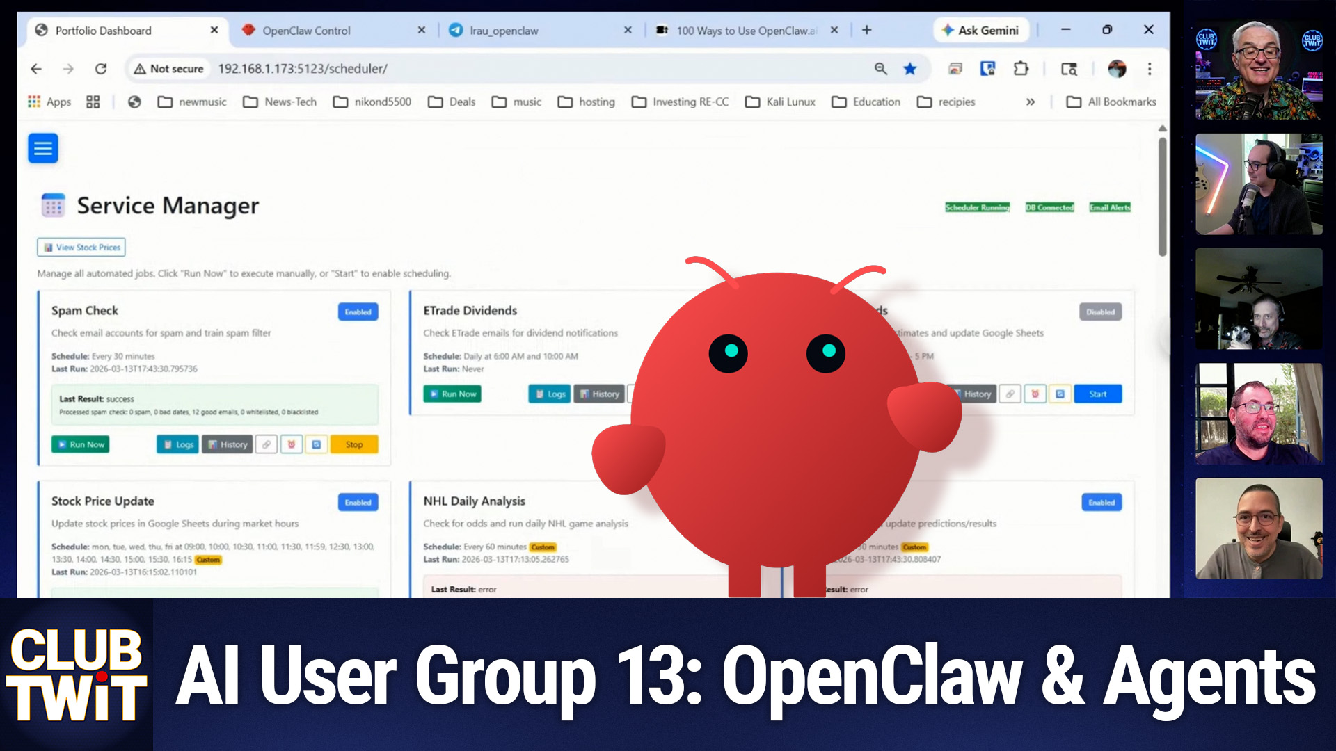 Club TWiT AI User Group: Personal AI Assistants & OpenClaw Deep Dive – From Homegrown Agents to DIY Leo Bots