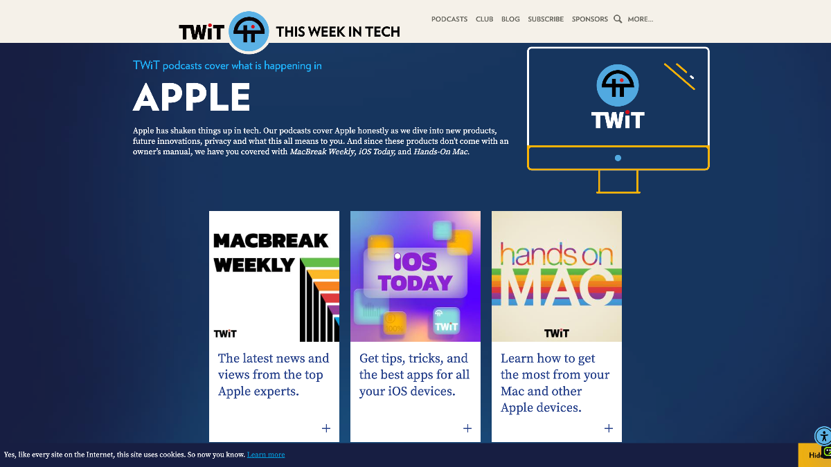 Apple landing page on TWiT.tv