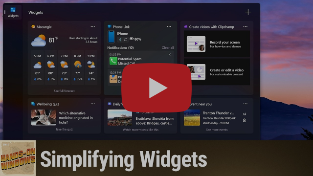 Simplifying Widgets