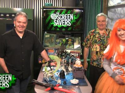Leo Laporte, Alex Lindsay, and Carly Perkins as BB-8