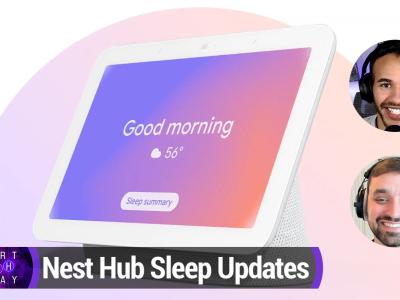 Google Nest Hub, Lenovo Smart Clock, Ikea Curtains