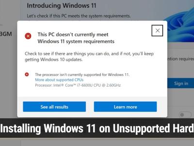 Bypassing Windows 11 system requirements