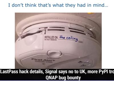LastPass hack details, Signal says no to UK, more PyPI troubles, QNAP bug bounty