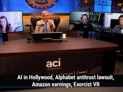 AI in Hollywood, Alphabet antitrust lawsuit, Amazon earnings, Exorcist VR