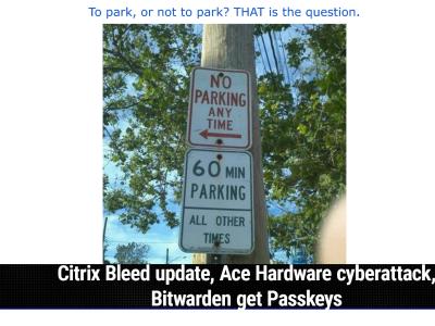 Citrix Bleed update, Ace Hardware cyberattack, Bitwarden get Passkeys