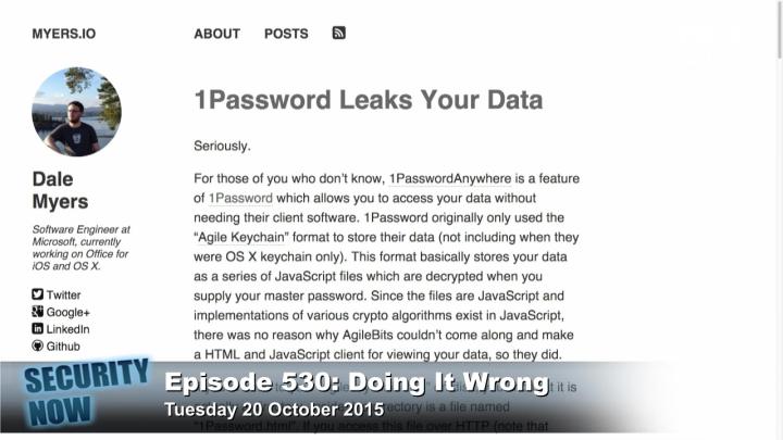 1Password Leaks Your Data article