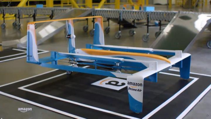 Amazon reveals a new prototype delivery drone for its Prime Air service.