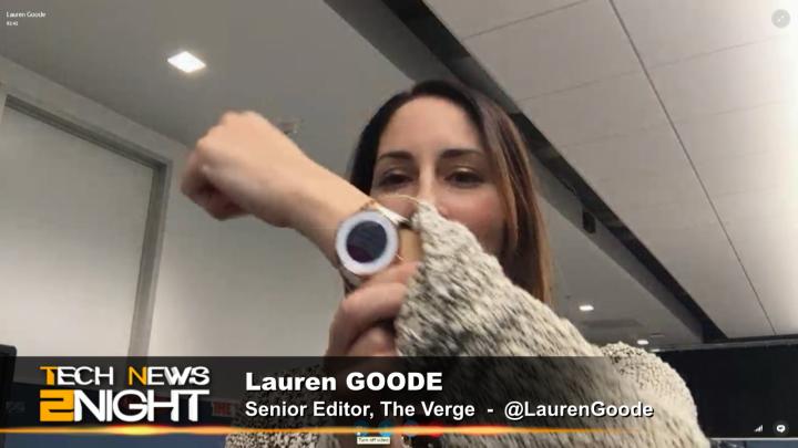 Lauren Goode and her Pebble Time Round