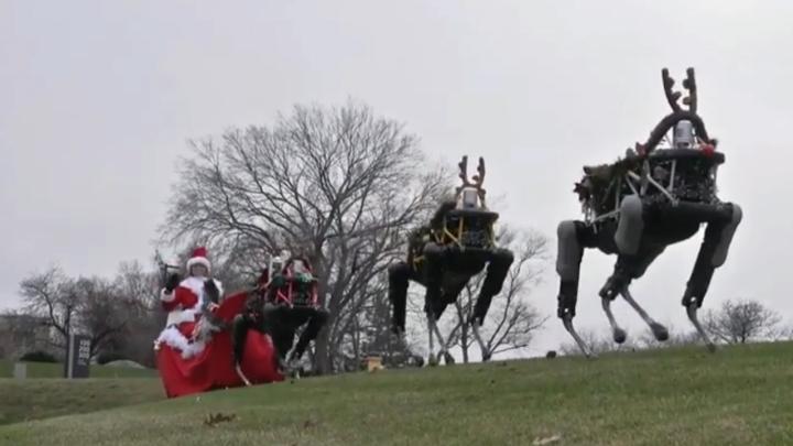 Happy holidays for Boston Dynamics' robotic reindeer.