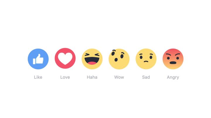 Facebook rolls out a new arsenal of reactions for posts in its news feed, including sad, angry, love and haha among others.