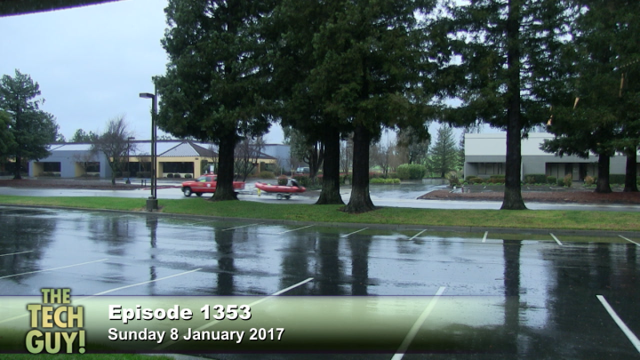 Flooding in Petaluma during the Tech Guy show