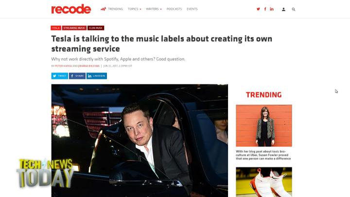 Tesla in talks to create music streaming service