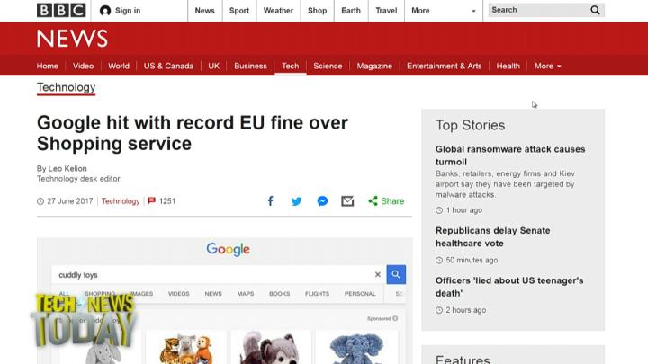Google hit with record EU fine over Shopping service - BBC