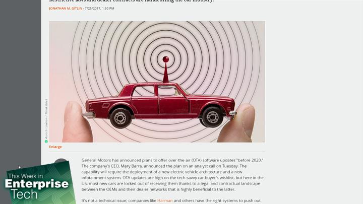 Over-the-air updates on Cars