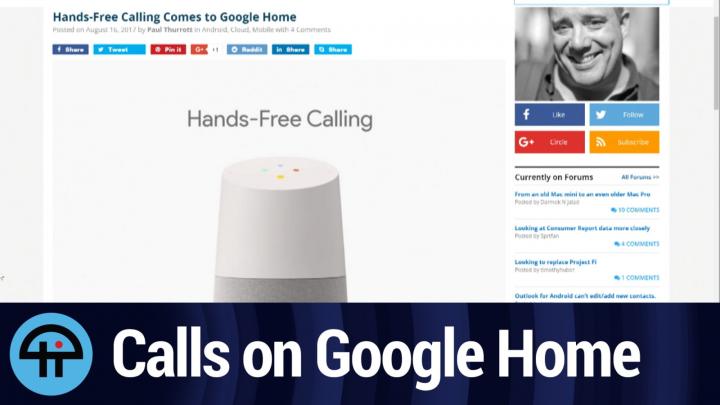 Google Home Hands-Free Calling
