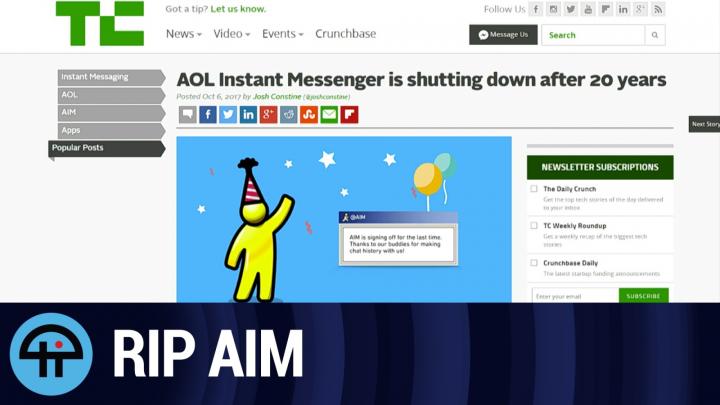 AOL Instant Messenger Is Shutting Down After 20 Years