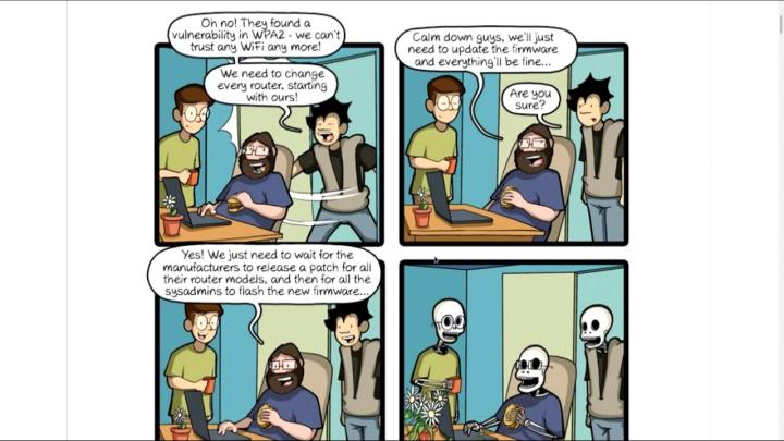 WPA2 vulnerability comic strip