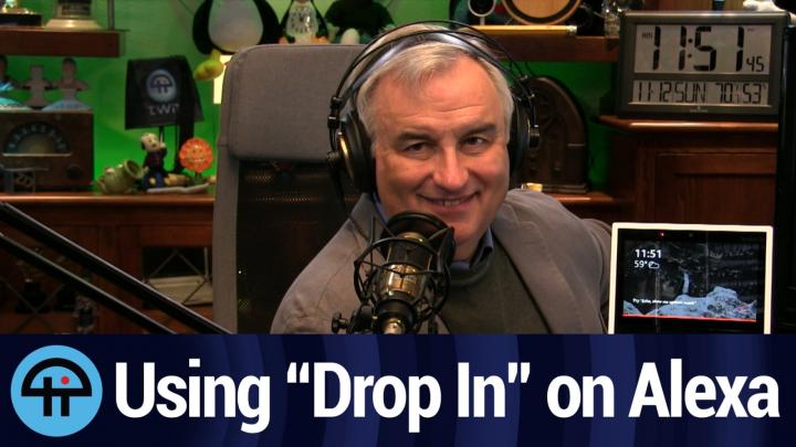 Leo Laporte with an Amazon Echo Show