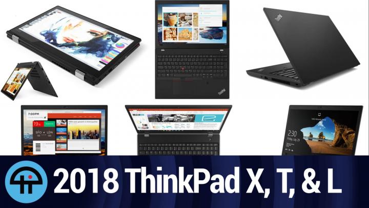 ThinkPad T, X, and L with 8th-gen Intel CPUs