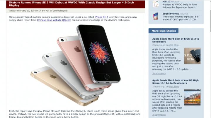 iPhone SE 2 at WWDC 2018