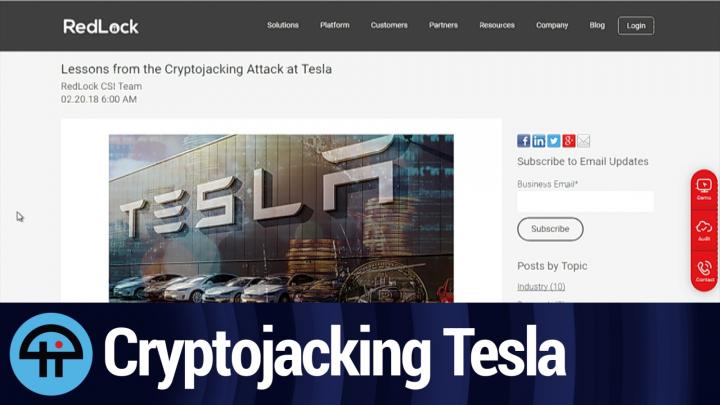 Cryptojacking Tesla