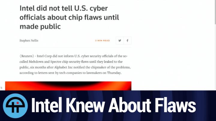 Intel Knew About Chip Flaws
