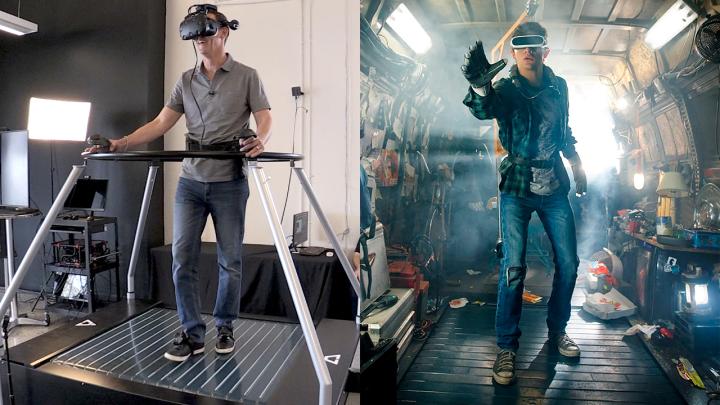Infinadeck's VR omnidirectional treadmill used in 'Ready Player One'