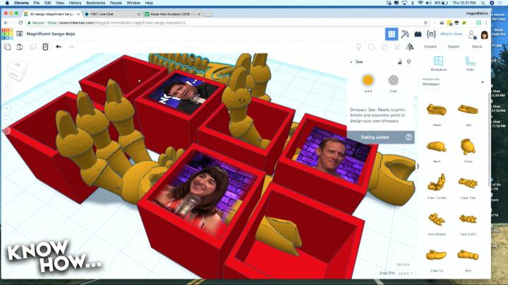 Padre, Megan, and Jason with Tinkercad