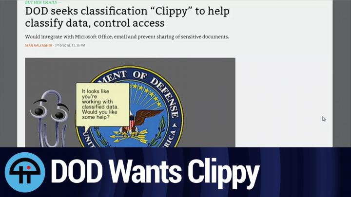 DOD seeks classification "Clippy" to help classify data, control access