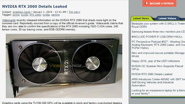 1920 CUDA cores, 240 tensor cores