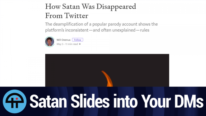 Twitter Shadow Blocks Satan