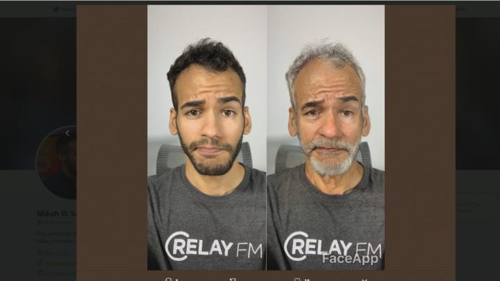 Transform your face with FaceApp.