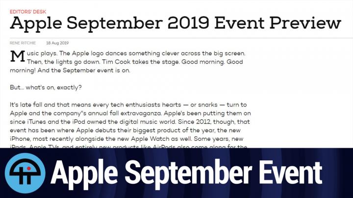 Apple 2019 September Event Preview