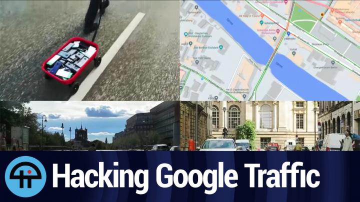 Man Hacks Google Maps Traffic with 99 phones