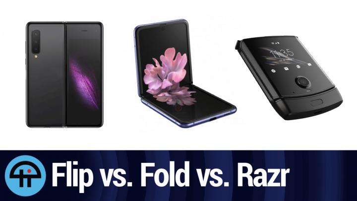 Galaxy Z Flip, Galaxy Fold, and Moto Razr