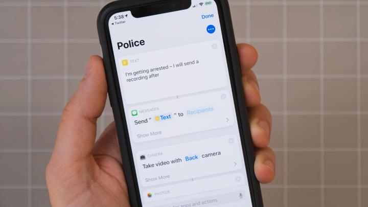 "I've Been Arrested" - Using Siri Shortcuts to Film Police Encounters