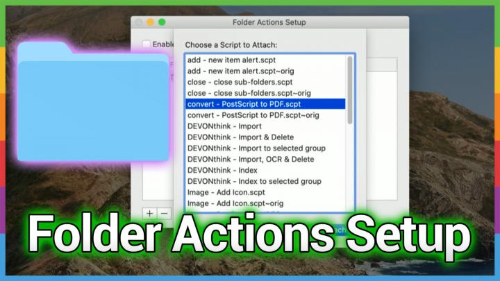 Associate AppleScripts with folders on your Mac