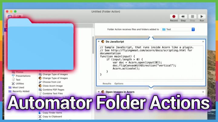 Writing Your Own Folder Actions with Automator
