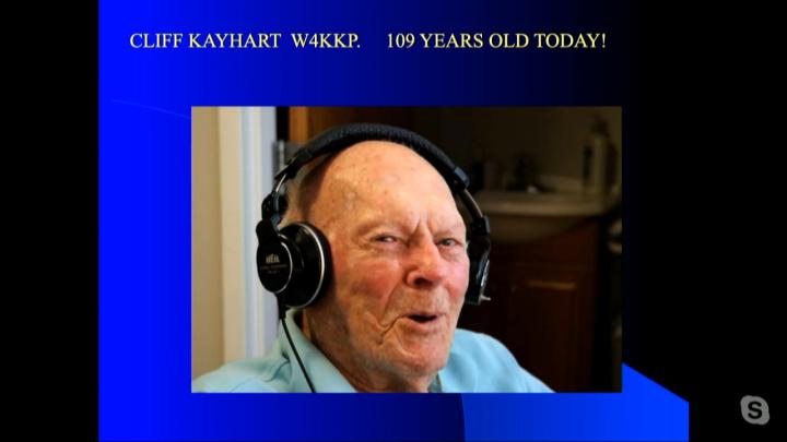 109th Birthday of Cliff Kayhart - World's Oldest Living Ham