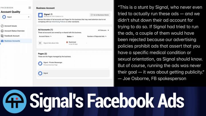 Signal's Facebook Ads
