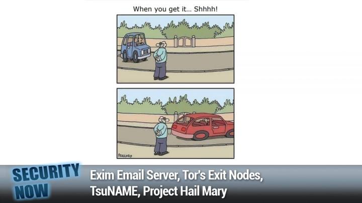 Exim Email Server, Tor's Exit Nodes, TsuNAME, Project Hail Mary