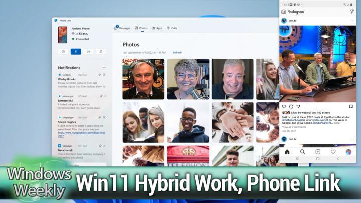Windows 11 for Hybrid Work, Phone Link, Process Mining