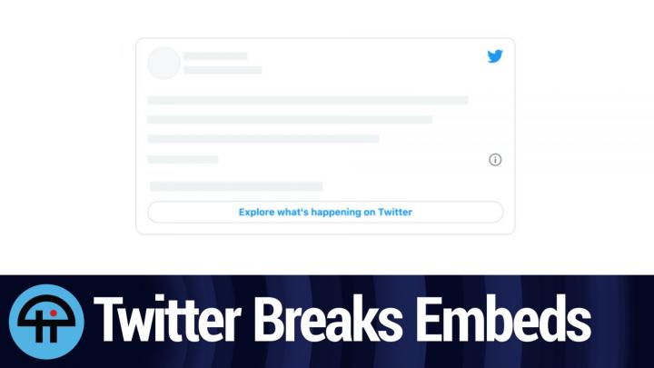 Twitter Breaks Embeds